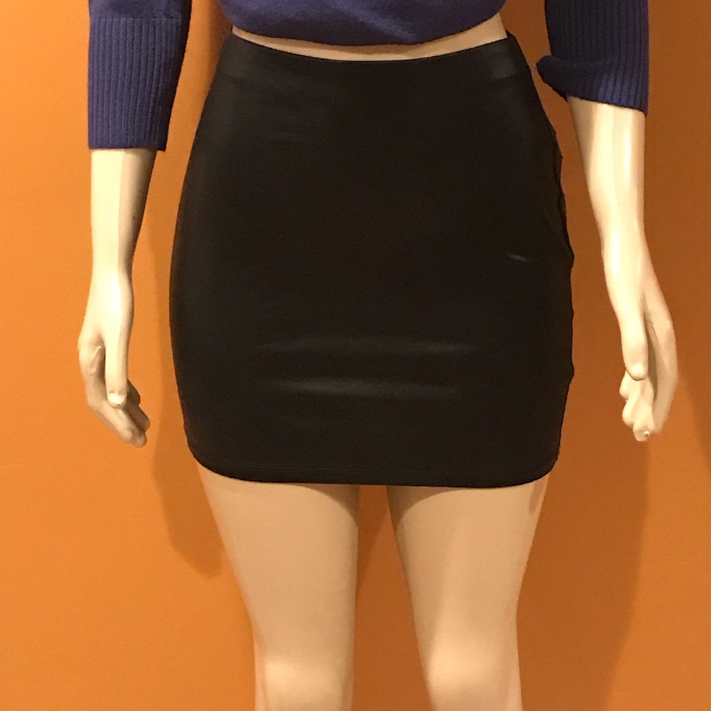 Express Leather Look Skirt Sz Small